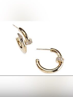 Park Lane Crest Gold Plated Huggie Hoops NWT